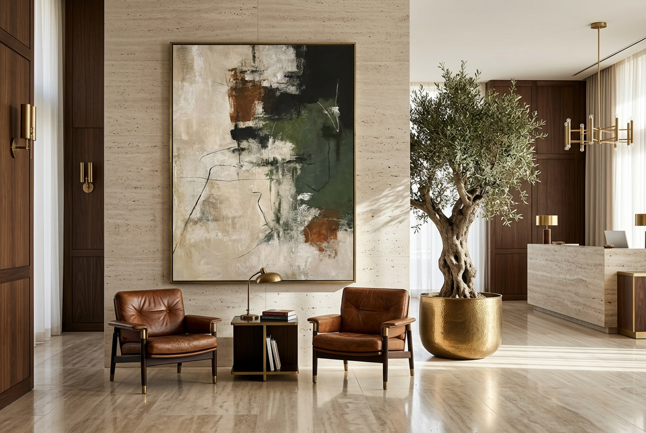 Werk von Lena Evelyn Krieger im Lobby — Mockup