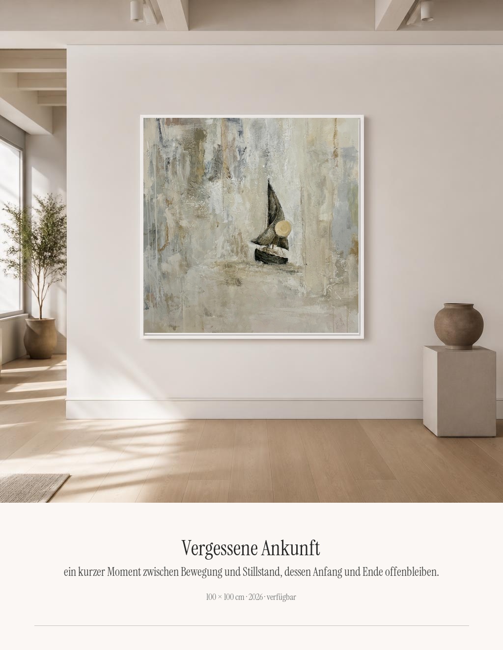 „Vergessene Ankunft" — Ansicht im Raum 1