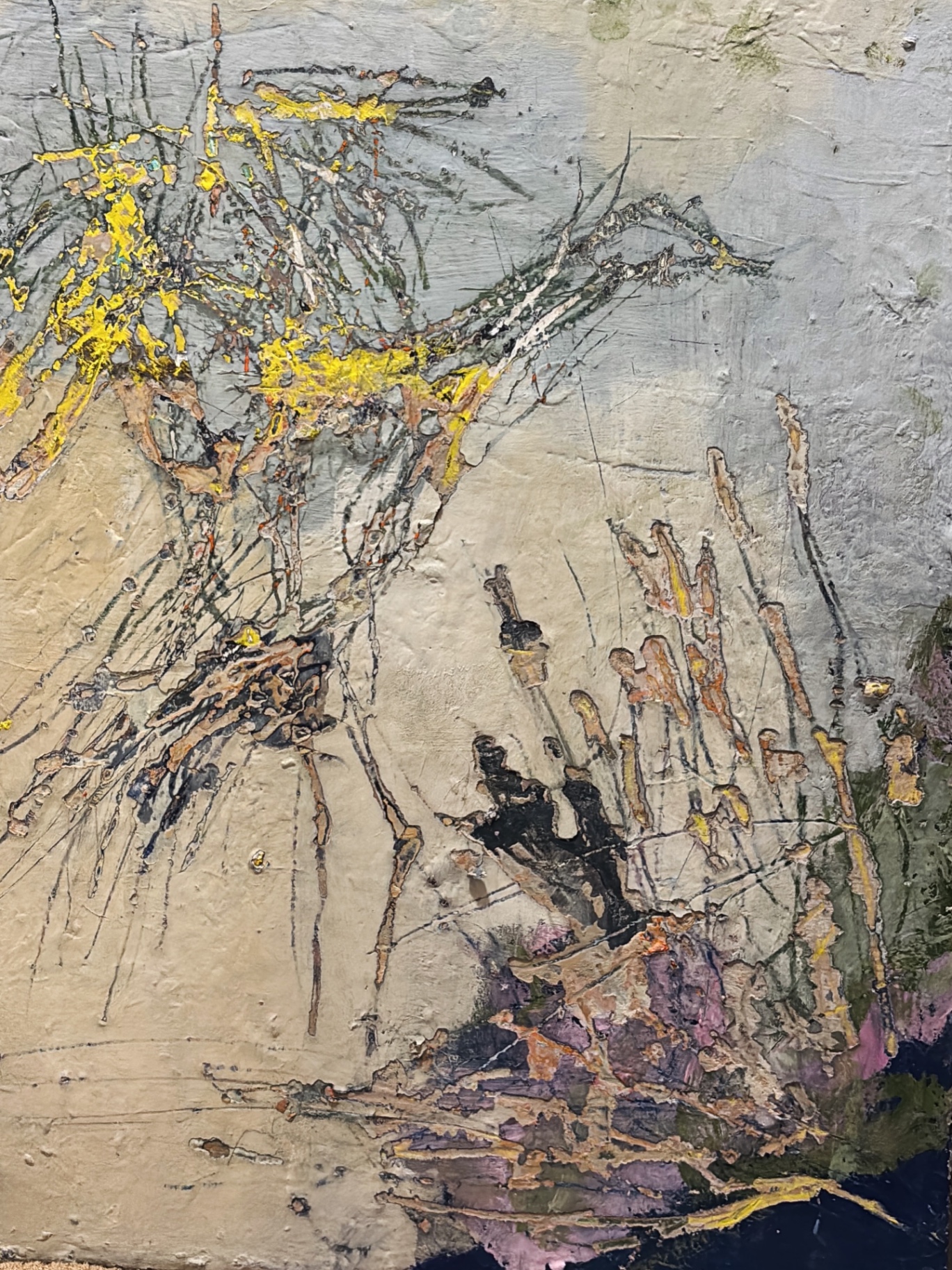 Gemälde „Heimkunft" (2026) — 40 × 50 cm, Acryl und Öl auf Leinwand, von Lena Evelyn Krieger