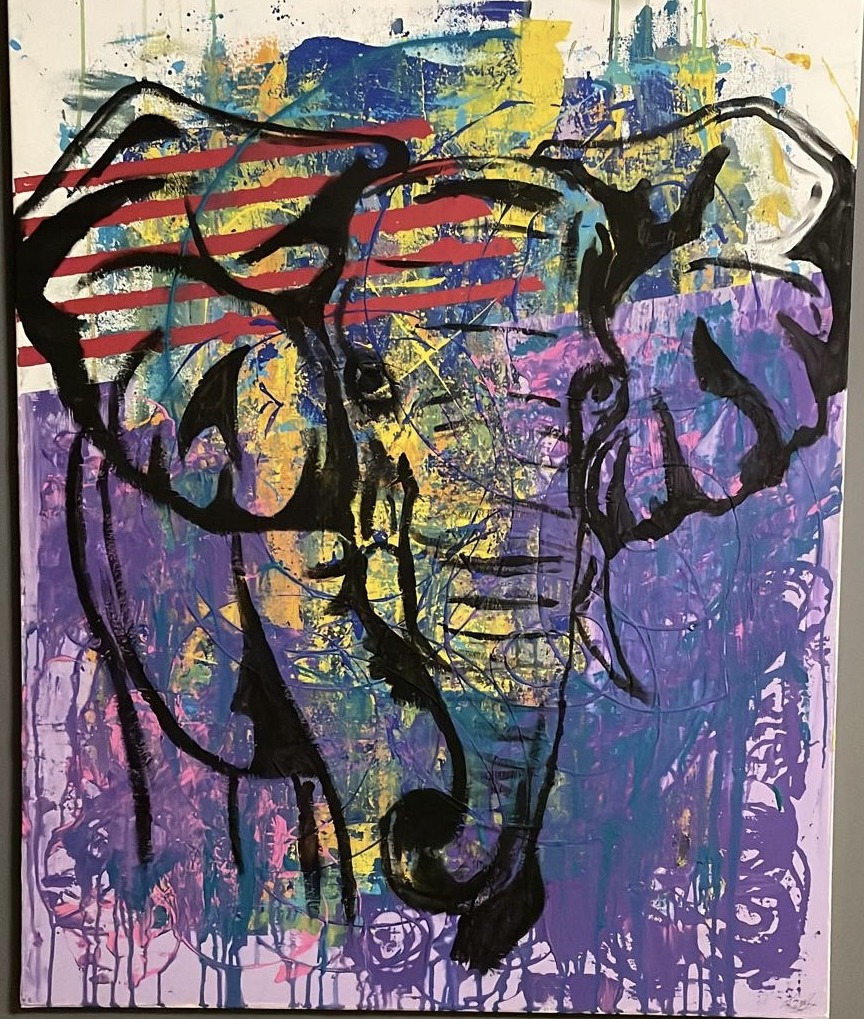 Gemälde Elefant