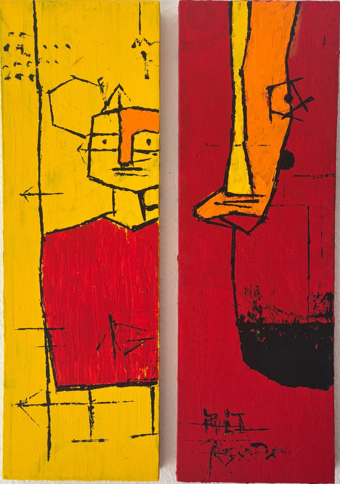 Gemälde Figuren-Diptychon